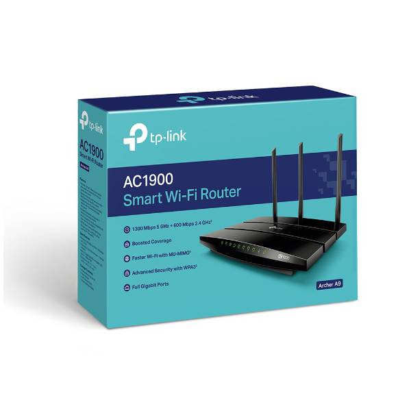 Facet To the truth Easy to read TP-LINK ROUTER wireless 1900Mbps, MU-MIMO, 4 porturi Gigabit, 3 antene  externe, port USB, Dual